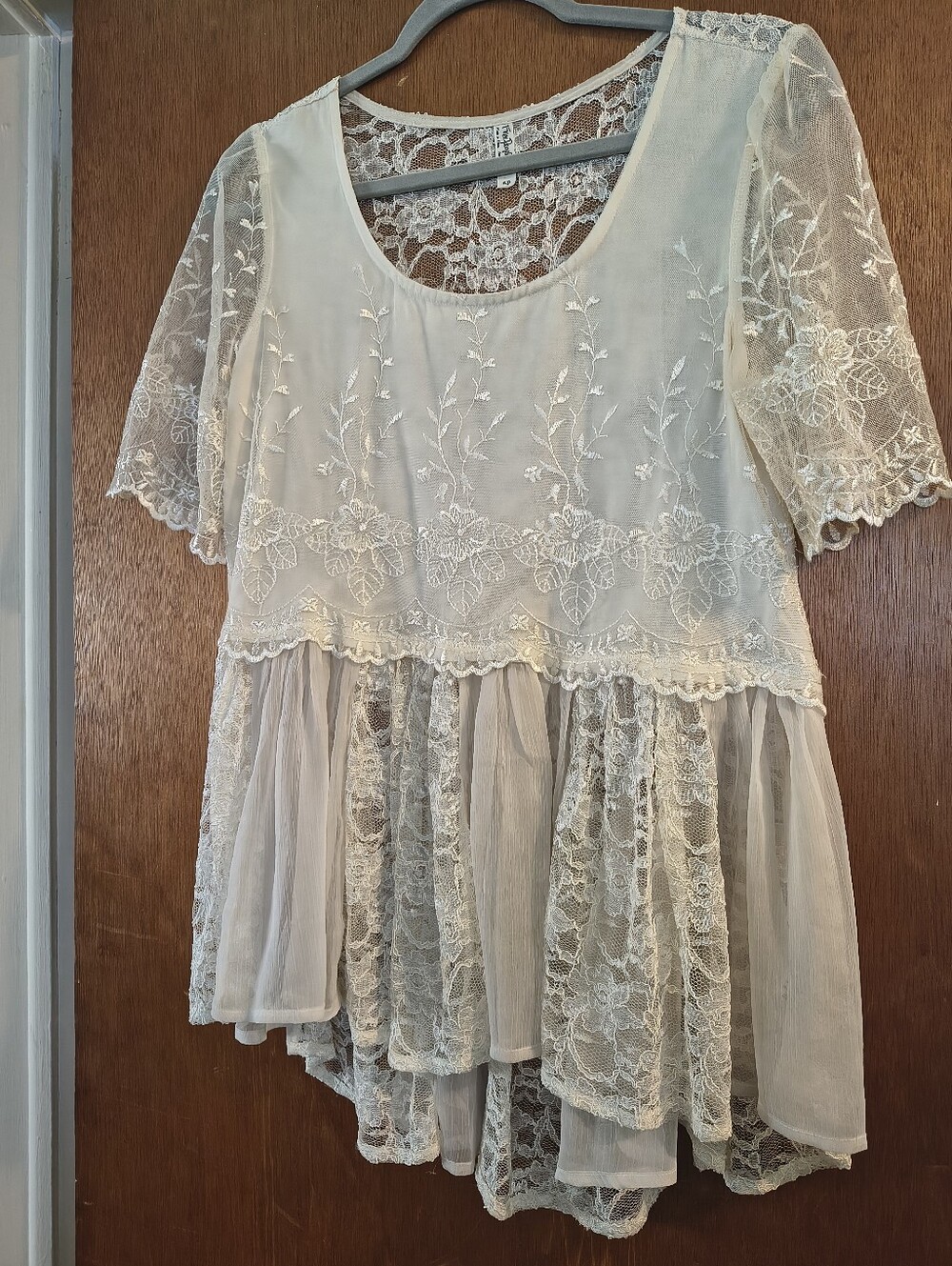 Free People Lace Peplum Top Size Small/Petite